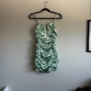 For Love & Lemons Stevie Metallic Mini Dress | Size 2 (DAMAGED) **MOVING SALE**